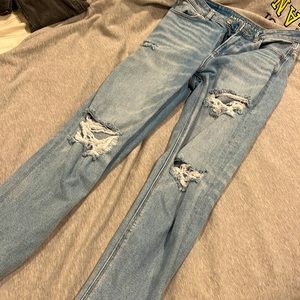 american eagle size 4 mom straight jeans